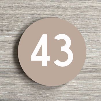 Stylish Small Round House Number, 3 of 8
