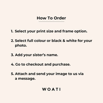 Personalised Sister Print, Gift For Sister, 4 of 6