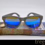 Boatmans Recycled Denim Frame And Blue Lens Sunglasses, thumbnail 6 of 11