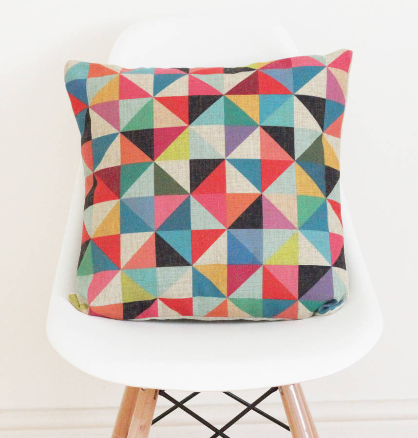 Geometric Linen Cushion Cover, 1 of 5