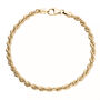 Light 18ct Gold Plated Rope Chain Bracelet, thumbnail 4 of 8
