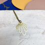 Minimal Brass Flower Cut Out Necklace, thumbnail 5 of 8