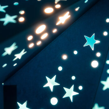Paper Star Lantern Five Tipped In Blue, 2 of 2