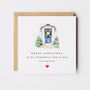 Personalised Festive Blue Door Christmas Card *Four Door Options, thumbnail 1 of 4