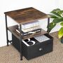 Nightstand Bedside Table With Storage Fabric Drawer, thumbnail 6 of 12