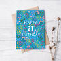 21st Birthday Card For Women, Floral 21st Card, For Her, thumbnail 2 of 4