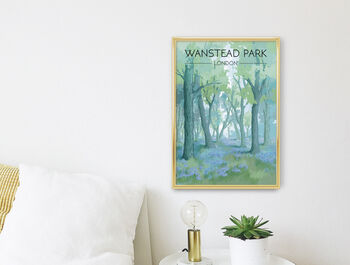 Wanstead Park London Travel Poster Art Print, 3 of 8