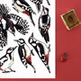 Woodpeckers Wildlife Watercolour Postcard, thumbnail 7 of 8