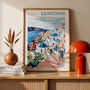 Santorini Tavel Inspired Poster, thumbnail 1 of 9