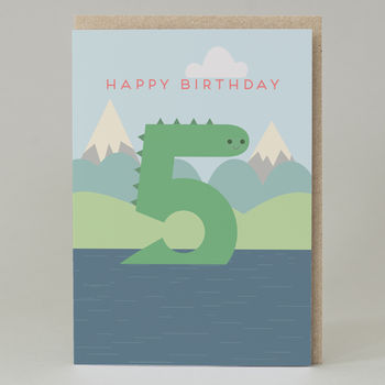 Happy Birthday Nessie Age Cards, 5 of 10