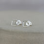 Sterling Silver Mini Geo Square Studs, thumbnail 2 of 10