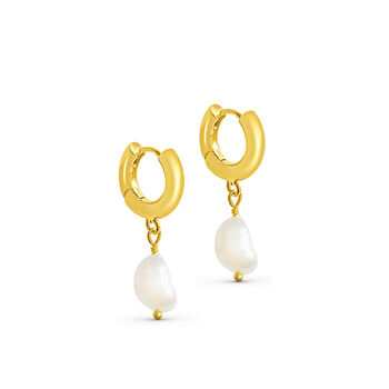 Alessia Freshwater Pearl Charm Hoops, 5 of 5