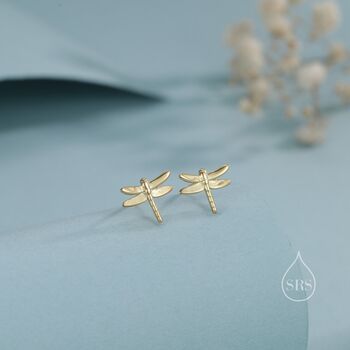 Sterling Silver Dragonfly Stud Earrings, 5 of 12