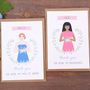 Bridesmaid Personalised Thank You Or Will You Be Card, thumbnail 3 of 7