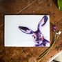 Inky Hare Glass Worktop Saver, thumbnail 3 of 6