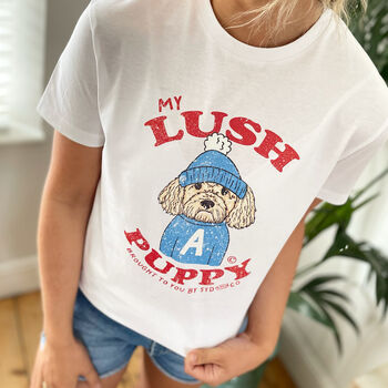 My Lush Puppy Personalised T Shirt With Your Dog On, 2 of 10