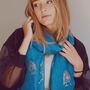 Great British Birds Rose Gold Foil Scarf, thumbnail 5 of 9