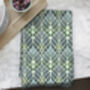 Interwoven Trees Sage Green Tea Towel | 100% Cotton | Made In England, thumbnail 1 of 12