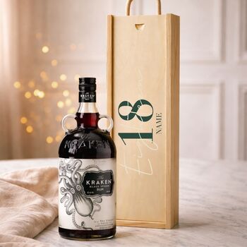 Personalised 18th Birthday Rum Gift Set With Custom Lid, 3 of 11