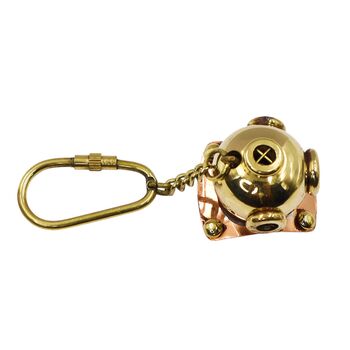 Brass Diving Helmet Keyring, 4 of 8