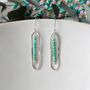 Long Turquoise Oval Earrings, thumbnail 1 of 5