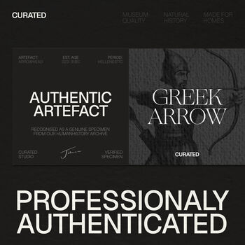 Greek Arrowhead Authentic Human History Artefact Illustration Wall Hanging Frame, 2 of 3