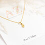 Gold And Silver Initial Necklace In Script Font, thumbnail 2 of 11