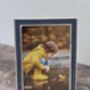 Isaac Jacobs Blue Spotted And Silver Tone Border Photo Frame, thumbnail 2 of 3