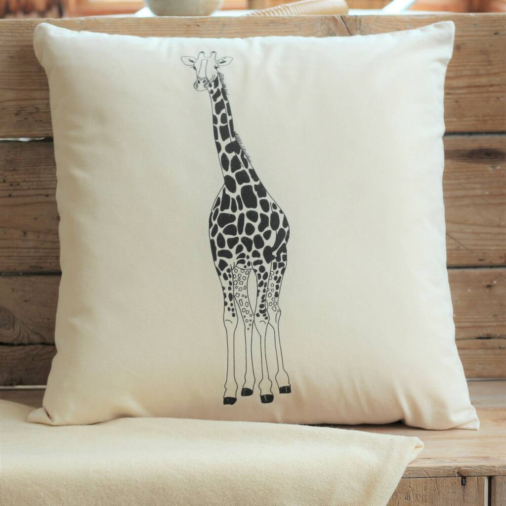 giraffe print cushion