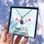 Personalised July Ruby Birthstone Necklace, thumbnail 8 of 11