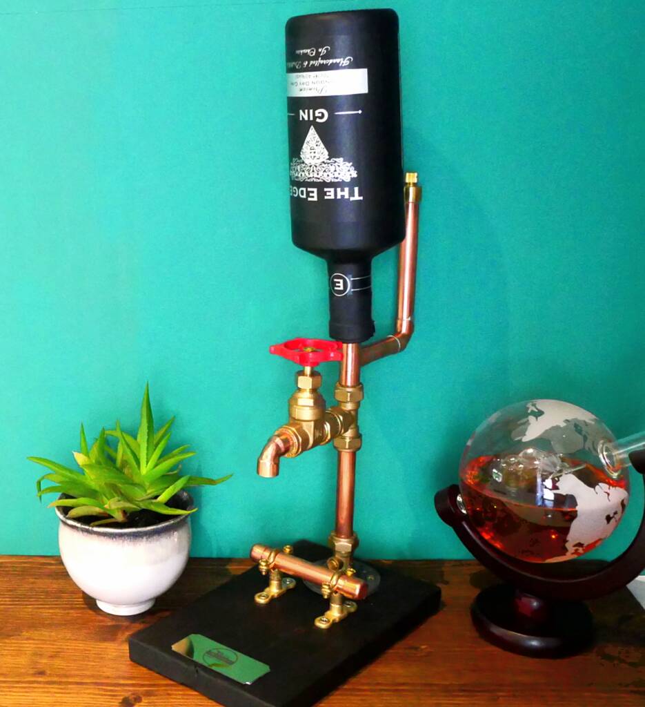 Personalised Copper Pipe Drink Dispenser With Red Tap, 1 of 5