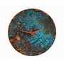 Verdigris Green Handmade Copper Wall Clock, Handmade Copper Patina Design, thumbnail 1 of 4