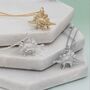 Silver Or Gold Plated Stegosaurus Dinosaur Necklace, thumbnail 1 of 5