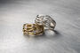 Gold And Diamond Ripple Ring, thumbnail 1 of 4