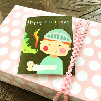 Mini Knight Birthday Card, 3 of 4