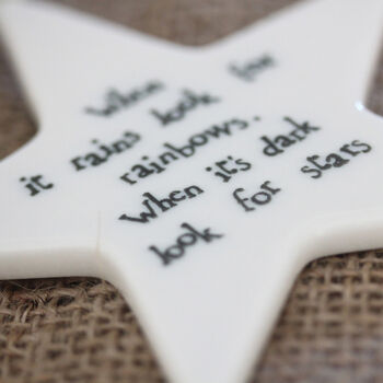 Porcelain Star When It Rains Keepsake Gift, 2 of 4