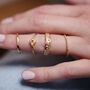 Faceted 18ct Gold Vermeil Plated Stacking Ring, thumbnail 5 of 7