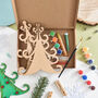Personalised Christmas Tree Wooden Craft Kit Letterbox, thumbnail 1 of 7