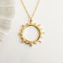 Gold Plated Bohemian Sun Statement Necklace, thumbnail 1 of 3