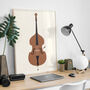 Double Bass Print | Upright Bass Instrument Poster, thumbnail 8 of 8