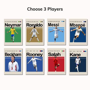 Set Of Three Football Legends Posters, 7 of 8