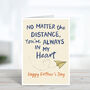 Always In My Heart Across The Miles Father's Day Card, thumbnail 2 of 3