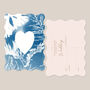 Eco Friendly Coastal Wedding Invitations, Blue, Heart, thumbnail 4 of 5