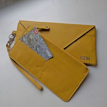 Personalised Foiled Leather Purse / Mini Clutch, 2 of 10