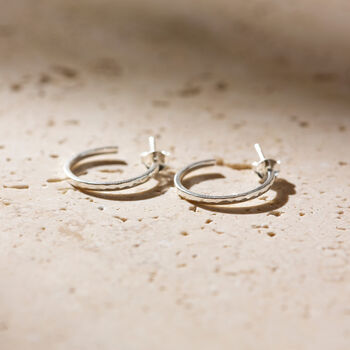 Extra Small Hammered Hoops, 6 of 7