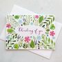 'Thinking Of You' Floral Watercolour Card, thumbnail 2 of 3