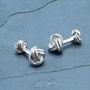 Love Knot Sterling Silver Cufflinks, thumbnail 2 of 5