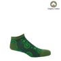 Organic Black And Paisley Green Men's Trainer Socks, thumbnail 6 of 7