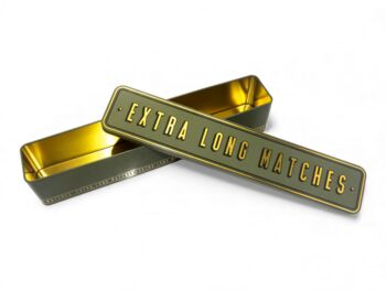 Extra Long Match Tin Storage Box Candle Gold Home Accessory Matches | Putty, 10 of 11