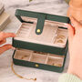 Personalised Script Jewellery Box Travel Gift For Her, thumbnail 9 of 10